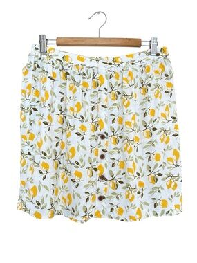 Jackson Rowe Linen Blend Lemons Mini Skirt